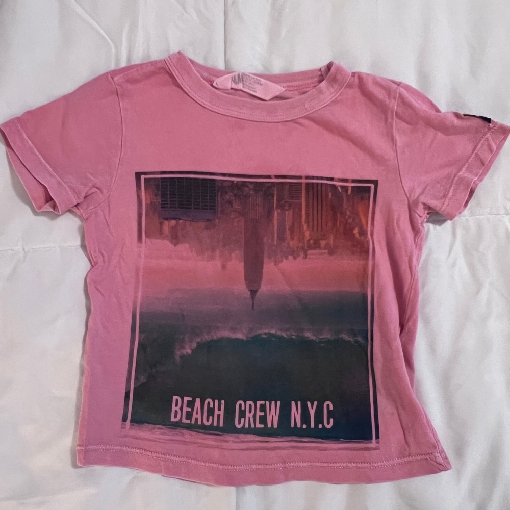 H&M Pink Beach Crew N.Y.C Kids Tee
